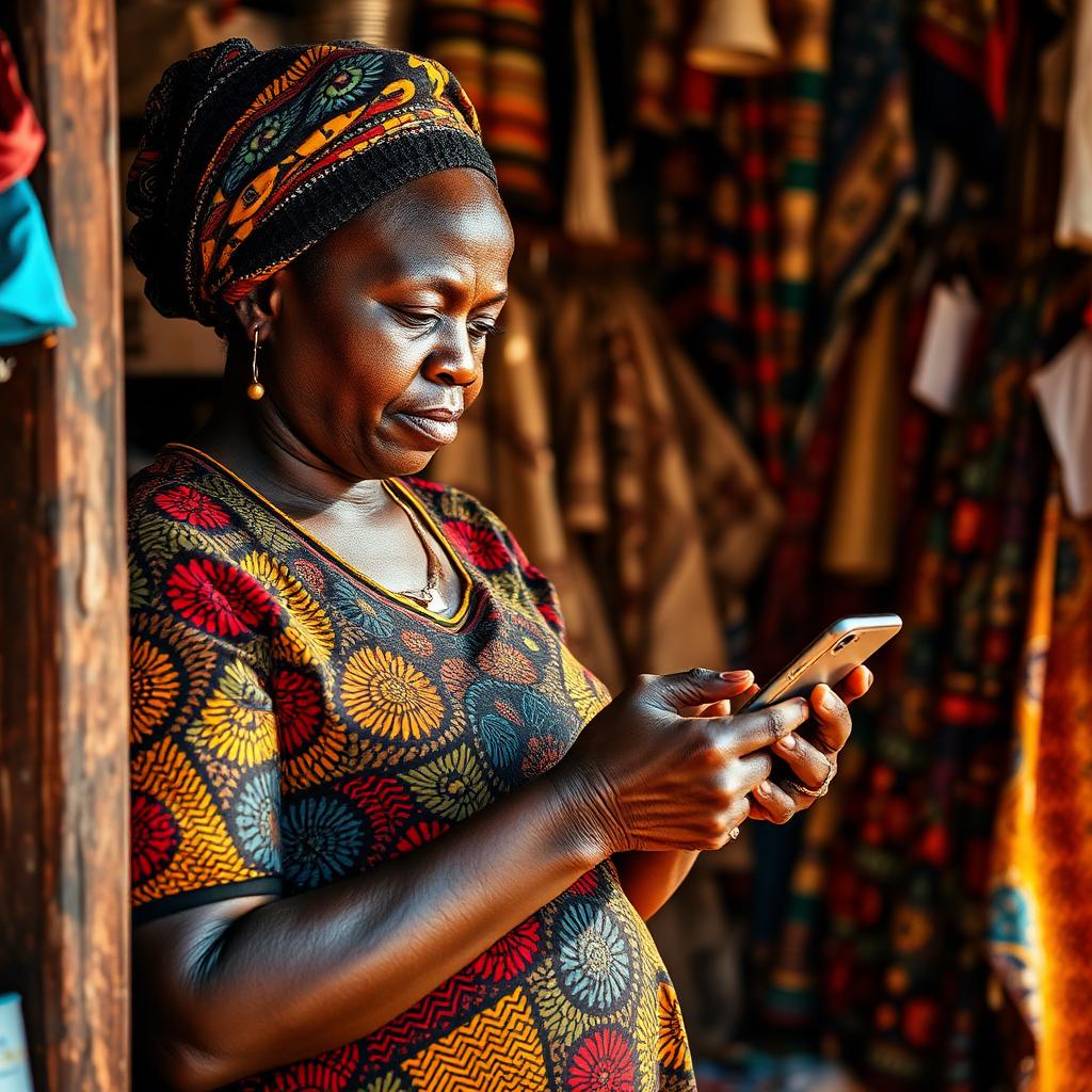 Cliente entrepreneure utilisant TOVPAY